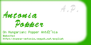 antonia popper business card